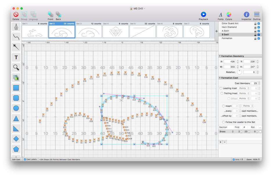 Marching Band Charting Software